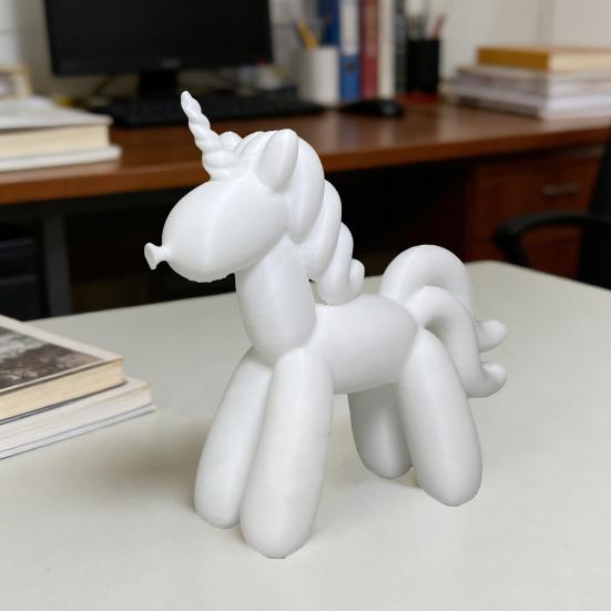 3D Printed Alpaca Figurine Horned Horse Statue Animal Sculpture Home Office Bedroom Desktop Decoration Ornament