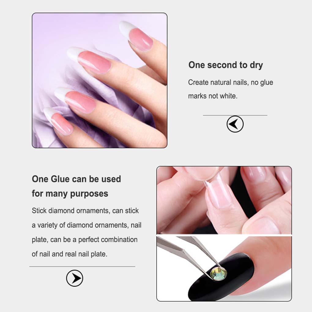 Nail Attachment Glue Fast-Dry Rhinestones Multi-Purpose Manicure Tools Universal Makeup Supplies Household Accessories