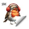 Outdoor Balcony Glass Decorations Christmas Bird Static Window Stickers, PVC Waterproof Decorative Decals Non Adhesive Stickers for Holiday