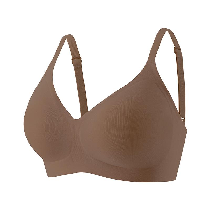 High-quality Australian traceability cotton jelly glue bra, beautiful back, big chest, small steel ring-free breathable and seamless underwear