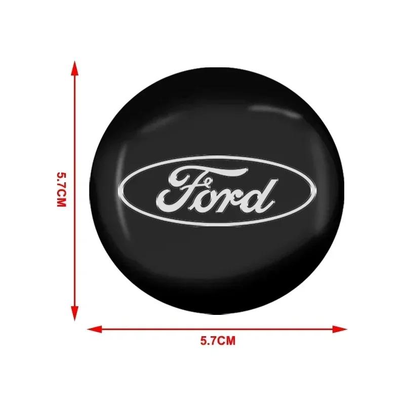 Car Styling Aluminum Wheel Hub Caps Sticker Emblem Decoration For Ford Mondeo Fiesta Ecosport Mustang Focus 2 3 4 Kuga Fusion