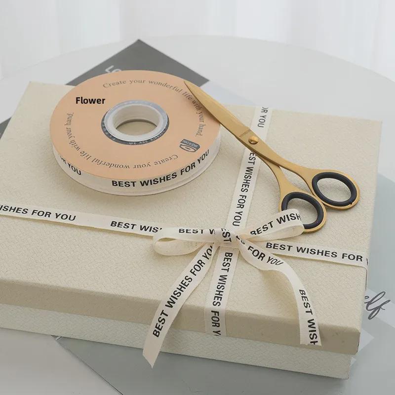 Panglică de Bumbac Englezesc pentru Xiaoqing Literar Proaspăt Buchet Tort & Decorare Cutie Cadou: Panglică Colorată pentru Ambalaj DIY