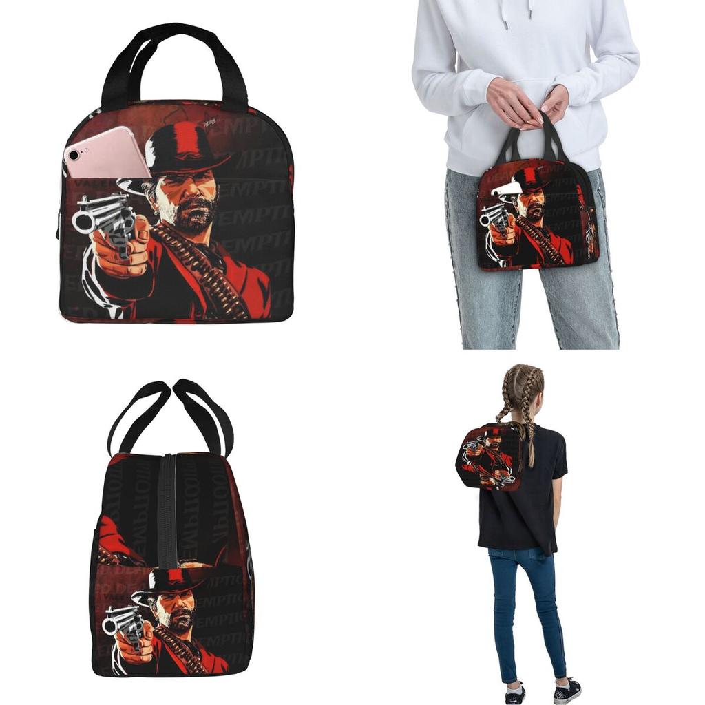 Arthur Morgan Accessories Insulated Lunch Bags For Travel Food Box Portable Thermal Cooler Bento Box