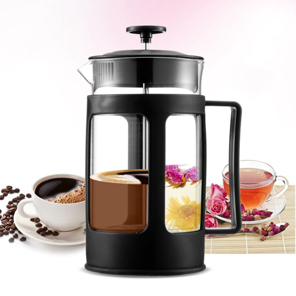 350ml 600ml 800ml Borosilikatglas Verdickter Brühkessel French Press Teebereiter Kaffeekanne
