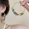 Women's High-End Summer Beaded Hoop Earrings - Luxurious Versatile Statement