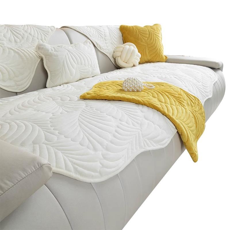 Irregular Special-shaped Sofa Cushions, All-season Universal Non-slip Winter Short Plush Cushions, Leather Sofa Covers, Backrest Towels