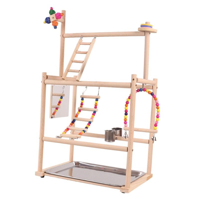Parrot Playstand,Parrot Bird Playground,Exercise,Activity Center Perch Perch Gym Playpen for Parakeet Budgie Finch