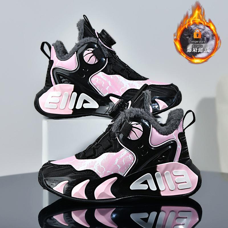 Chitu 2025 Winter Jungen Basketballschuhe - Trendig, mit Baumwoll-Fleece gefüttert zum Laufen