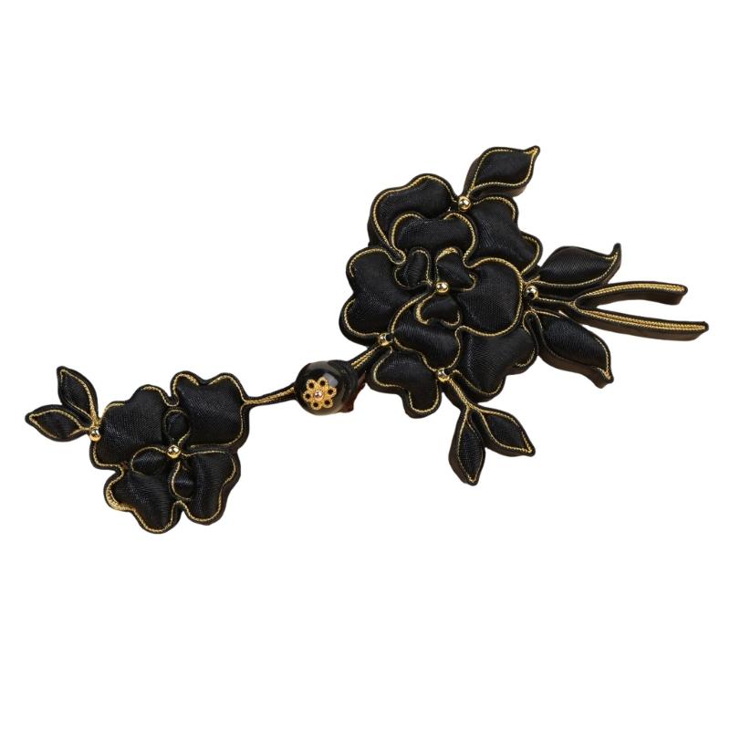 Chinese Styles Satins Frogs With Intricate Beadworks For Formal Styles