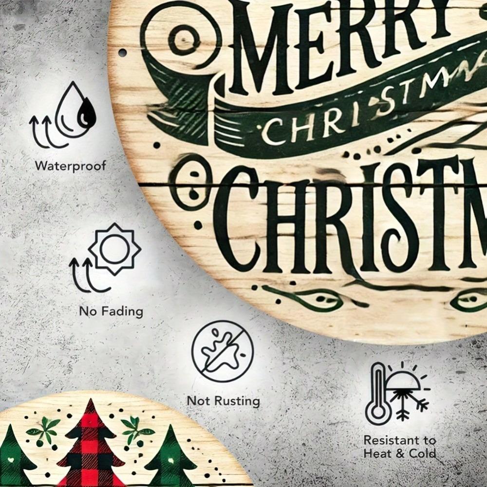 Vintage Metal Wall Art Christmas Tree Sign Home Decor Gift