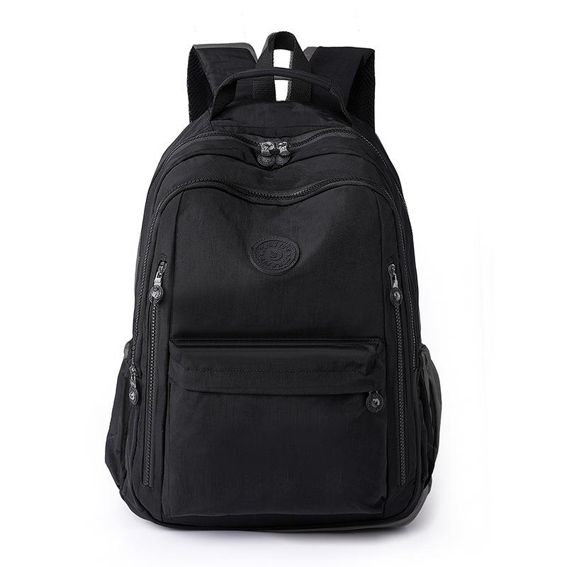 Fashionable Multi Compartment Women's Backpack, Lightweight Student Backpack, Trendy Waterproof Nylon Cloth Bag, Casual Travel Bag