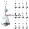 12 Glass Octagonal Crystal Pendant Beads: Rainbow Sun Catchers & Home Decor Ornaments