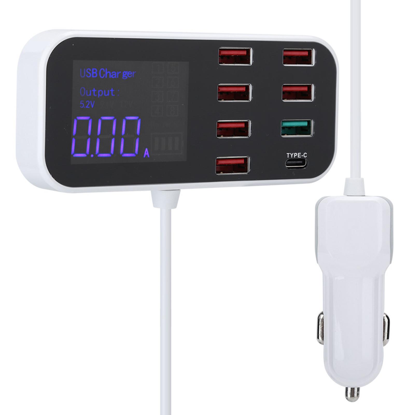 

8 портов Многопортовые USB Быстрые Зарядные Устройства Зарядная Станция Хабы Цифровой Дисплей для IOSAndroid