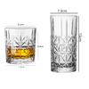 315ml/340ml Creative Wine Glass Transparent Long Drinking Cup Latte Coffee Mug Carved Glass Cup Bar Elegant Juice Beverage Cups