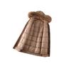 Winter pie overcomes the new women's down cotton-padded jacket waist thickening large size removable liner cotton-padded jacket tide