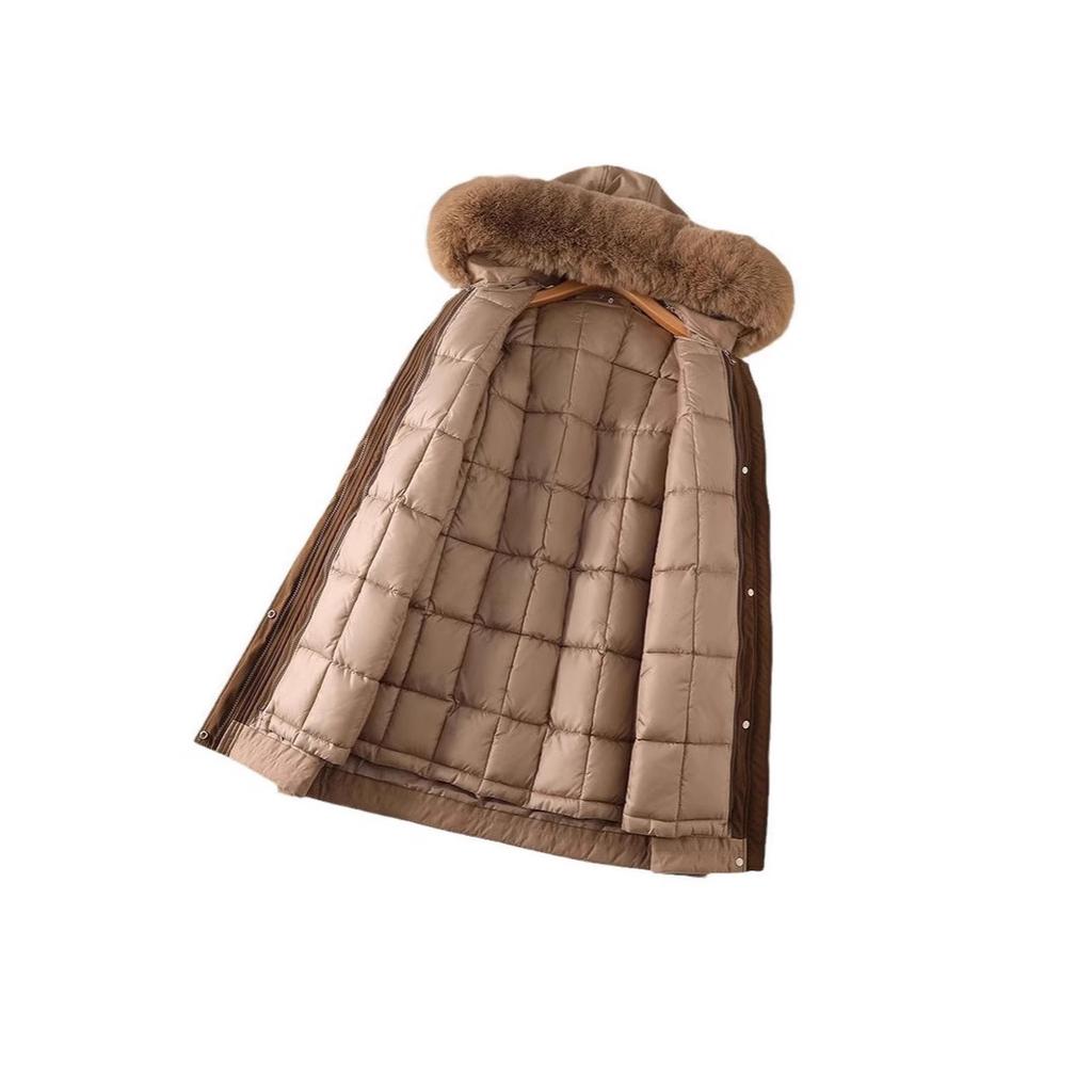 Winter pie overcomes the new women's down cotton-padded jacket waist thickening large size removable liner cotton-padded jacket tide