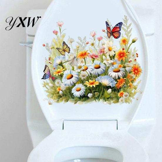 Long-lasting Wall Stickers Vibrant Butterfly Flower Pattern Easy to Adhesive Decals Apply Long-Lasting Decoration Removable Elegant Home Decor