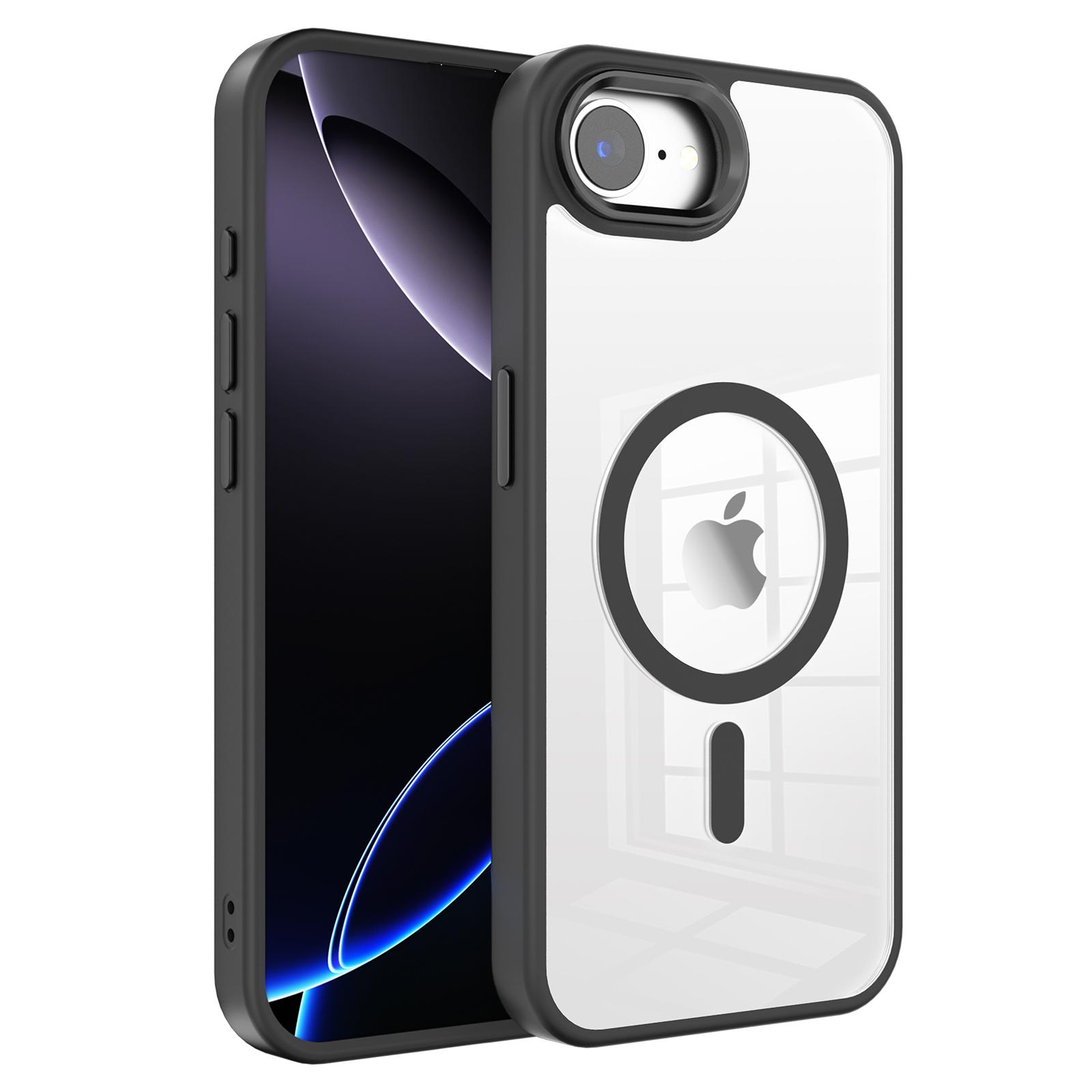 

For iPhone 16e Case Compatible with MagSafe TPU+Acrylic Clear Phone Cover Black