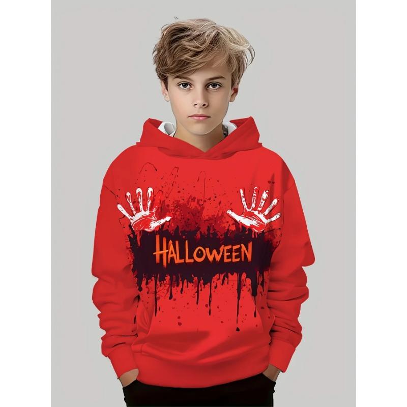 Herbst 3D Halloween Bedruckte Hoodies Modische Lässige Sport Langarm Kinder Jungen Kapuzen-Sweatshirts