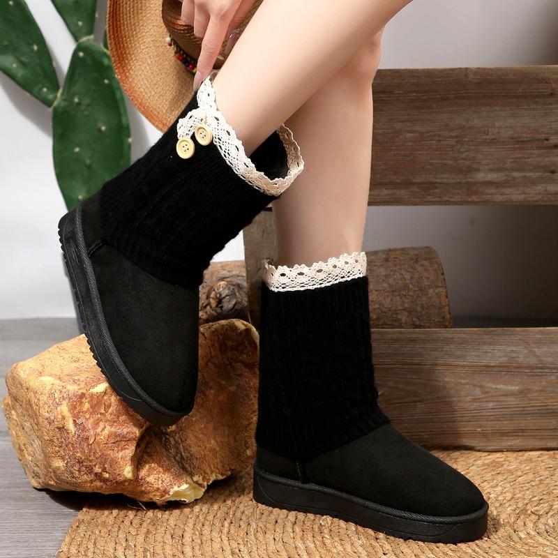 Fashion Fashionable Versatile Women Snow Boots New Autumn Winter Casual Comfortable Cotton Shoes Simple Warm Women's Shoes
