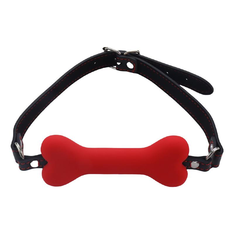 Adult Bone Gag with Chain and Nipple Clamps