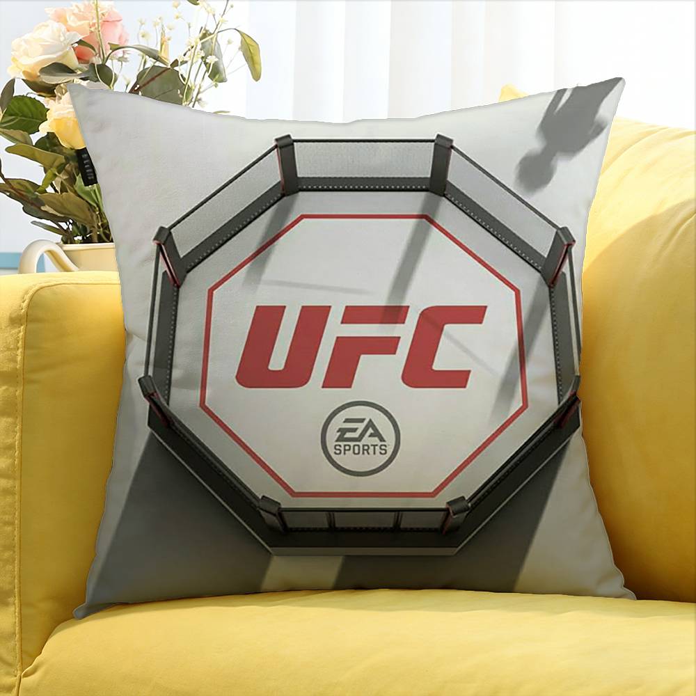 Housse de coussin carrée Combat UFC Logo Différentes Tailles Pour Décoration de Voiture Maison Chambre à Coucher