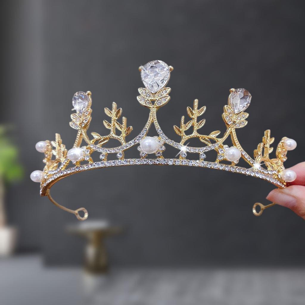 Bridal Crown Headdress Rhinestone Crown Wedding Veil Diamond Clothing Eighteen Year Old Adult Ceremony Birthday Princess Hair Accessories