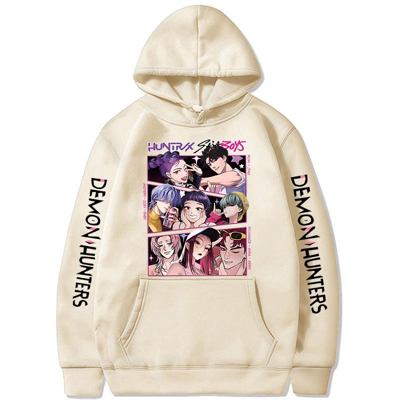 Kpoop Demon Hunters Hoodies Women Mange Vintage Hoody Clothes Y2k Hooded Streetwear Funny Movie Sweatshirts
