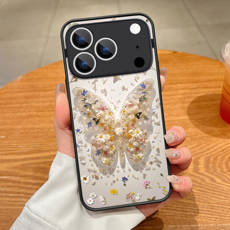 

Butterfly Flower Magnetic Phone Case For iPhone 17 16 Pro 15 14 13 Pro Max 17e 16e For Magsafe Wireless Charge TPU PC Back Cover iPhone17