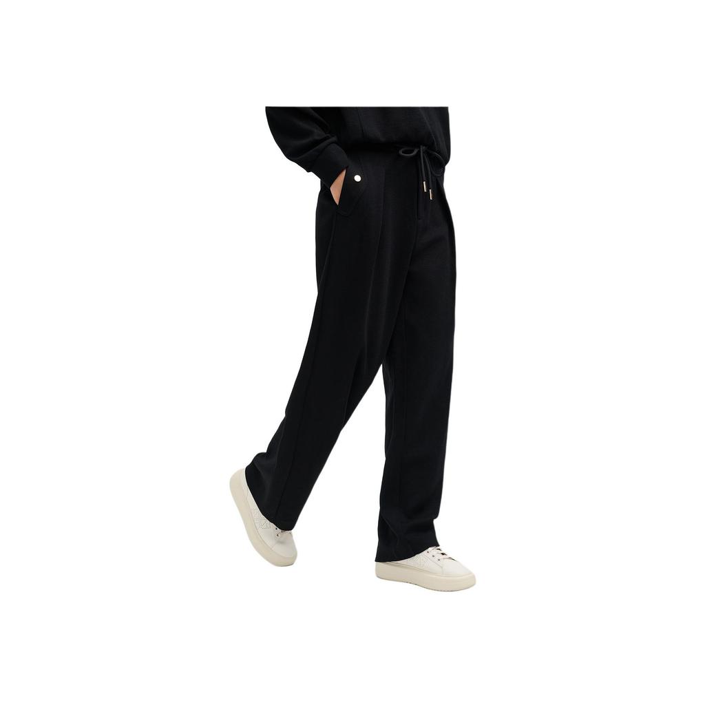 FILA Milano Series Fashion Versatile Comfortable Straight Leg Casual Pants Women bottoms Black F11W515607F-BK