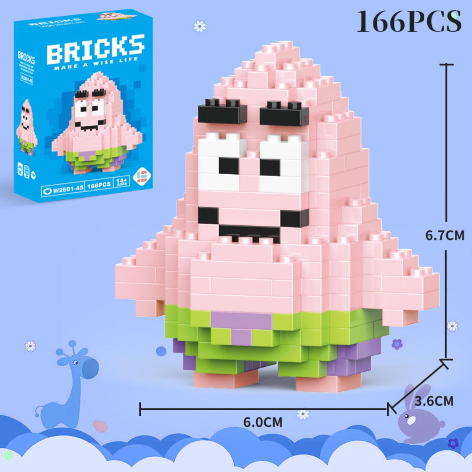 Building Block Toy Compatible with Popular Construction Sets Educational Cartoon Character Puzzle Model Assembly Figure Display One Size белый