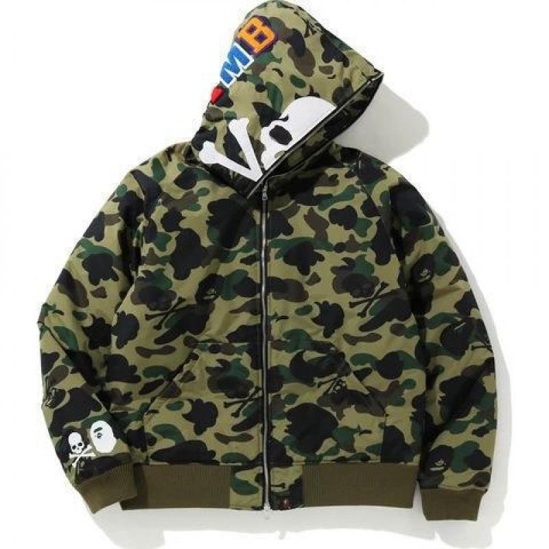 BAPE Haizivs Hūdijs Vīriešu 3D Digitālā