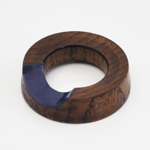 

Ishida Chopstick Rest, Lacquered Wood Ring, Blue, 4.5 x 1 x 2.5 cm, 67573