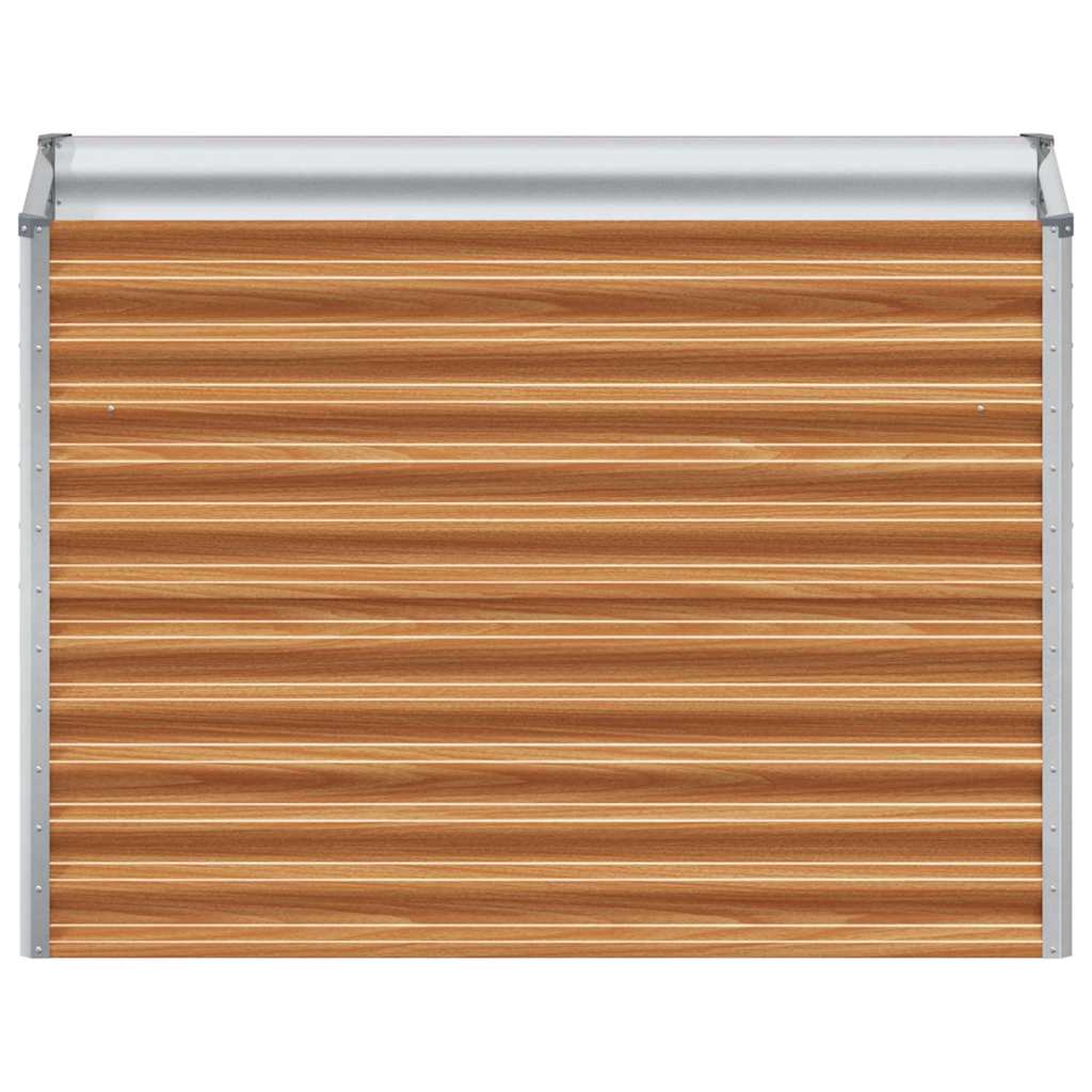 Raised Bed Light Brown 98 X 50 X 68 Cm Galvanized Steel