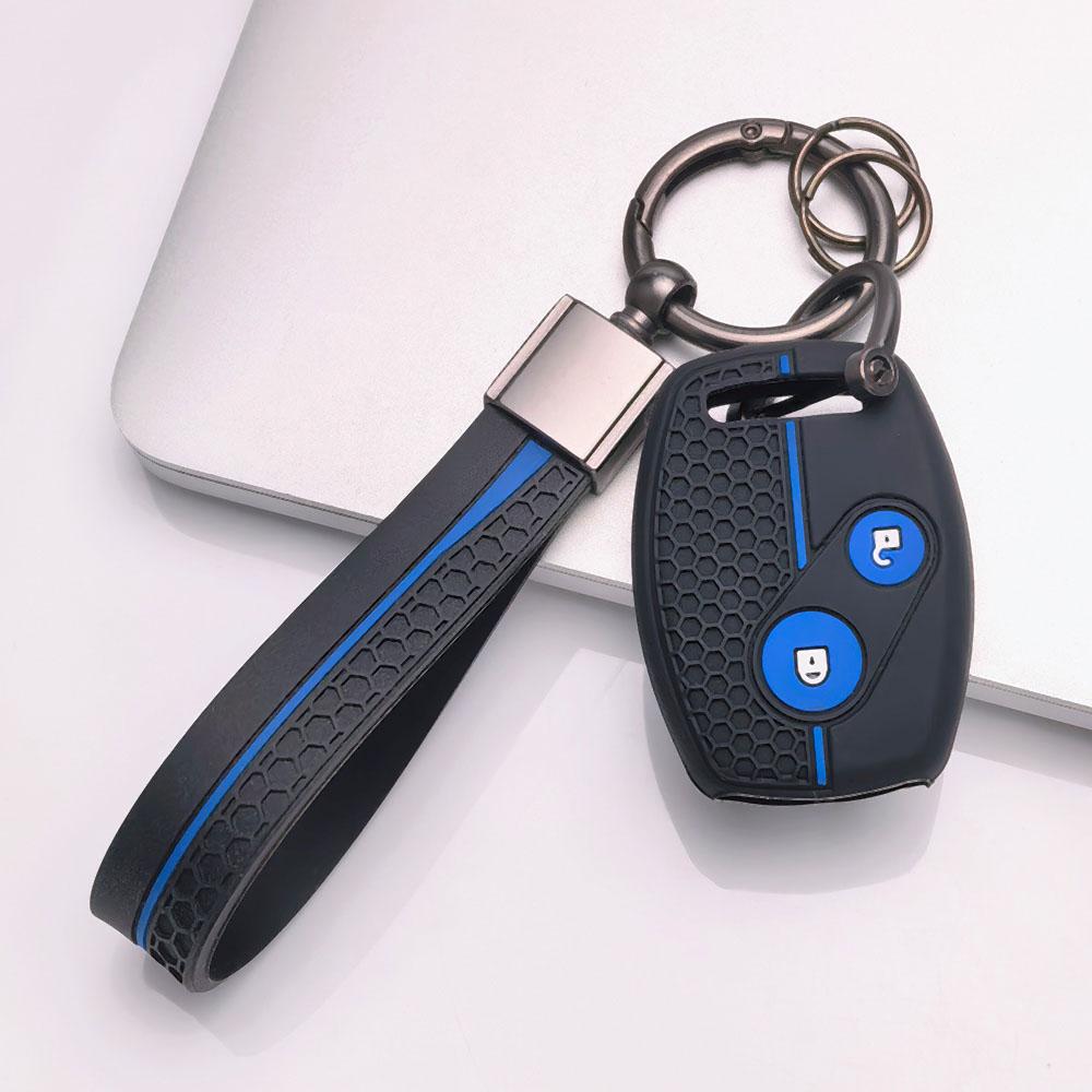 Soft Silicone Car Key Cover Keychain For Honda 7th 8th Gen Accord CRV Odyssey Fit City Civic And Classic Old Model Anti-Scratch Guard