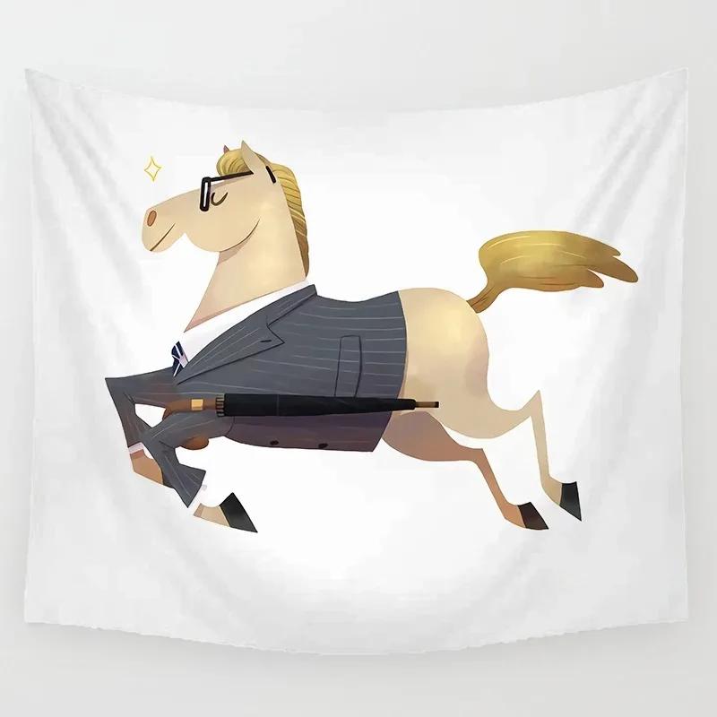 Wanddekoration Zuhause Wandteppich Liebt Lesen Kleiner Dinosaurier Kunst Hintergrund Büro Wohnzimmer Wandteppich