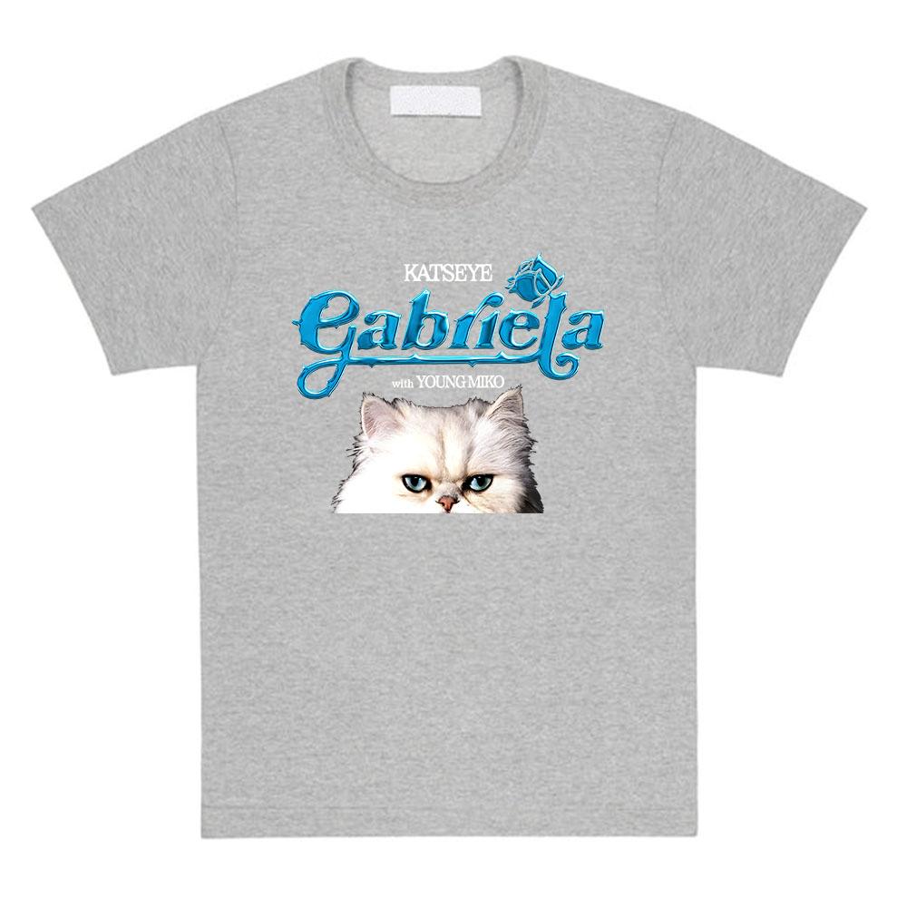 KATSEYE Gabriela Young Miko Remix T-shirt Cartoon Cat Graphic Print Tshirts Short Sleeve Fashion Women T Shirt Streetwear Unisex