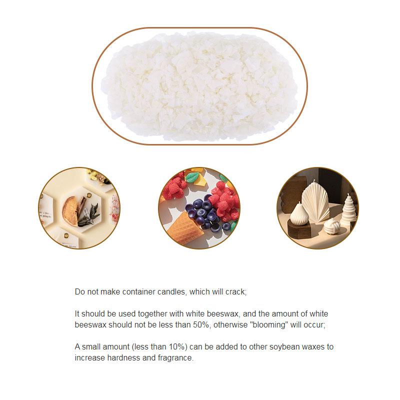68 Degree 500g Soybean Wax High Melting Point Flaky Demoulding Candle Material Can Be Mixed with White Beeswax To Make A Model