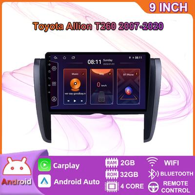 Android 2 Din Autopřehrávač Pro Toyota Allion T260 2007-2020 Hlavní jednotka Stereo Carplay GPS Navigace BT WIFI 2+32GB