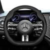 Suitable for Mercedes-Benz Ultra-Thin Breathable Leather Steering Wheel Cover Suitable for E Class S C a Glc Suv Eqc Gle Gla Eqe Amg Eq C63 E63 
