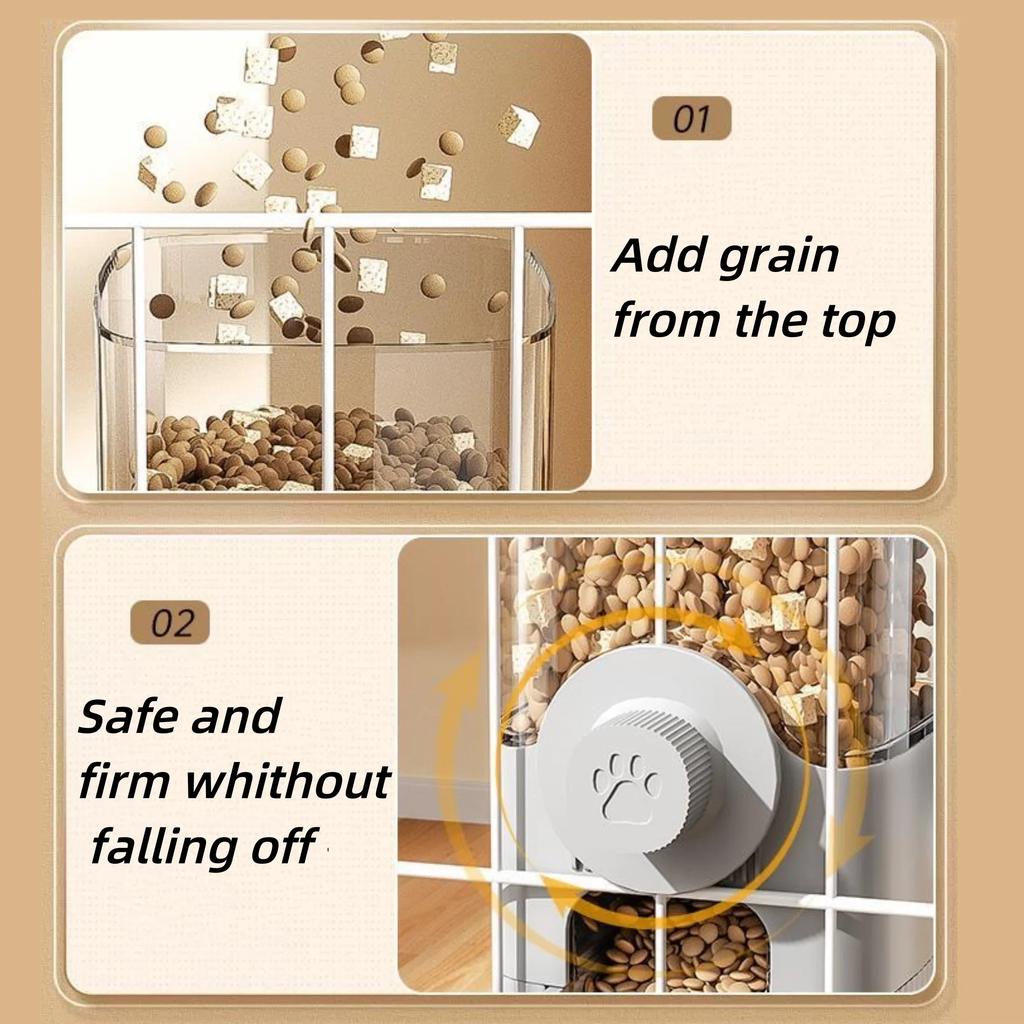 New Tepy Hanging Automatic Pet Food Feeder/Water Dispenser, Gravity Cat Auto Feeder Waterer Set With Container Bowl For Cage