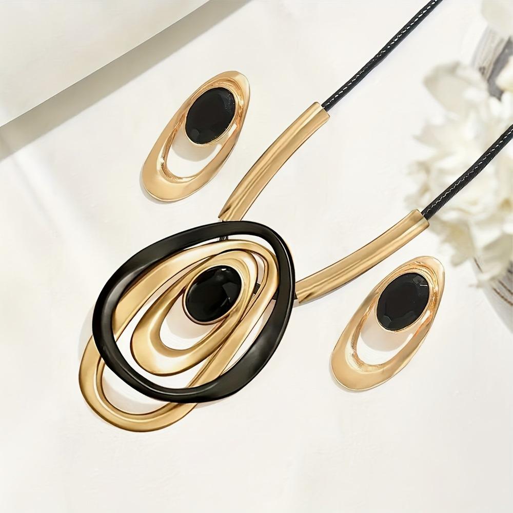 Stylish Versatile Simple Necklace Bracelet Set Women's Wear