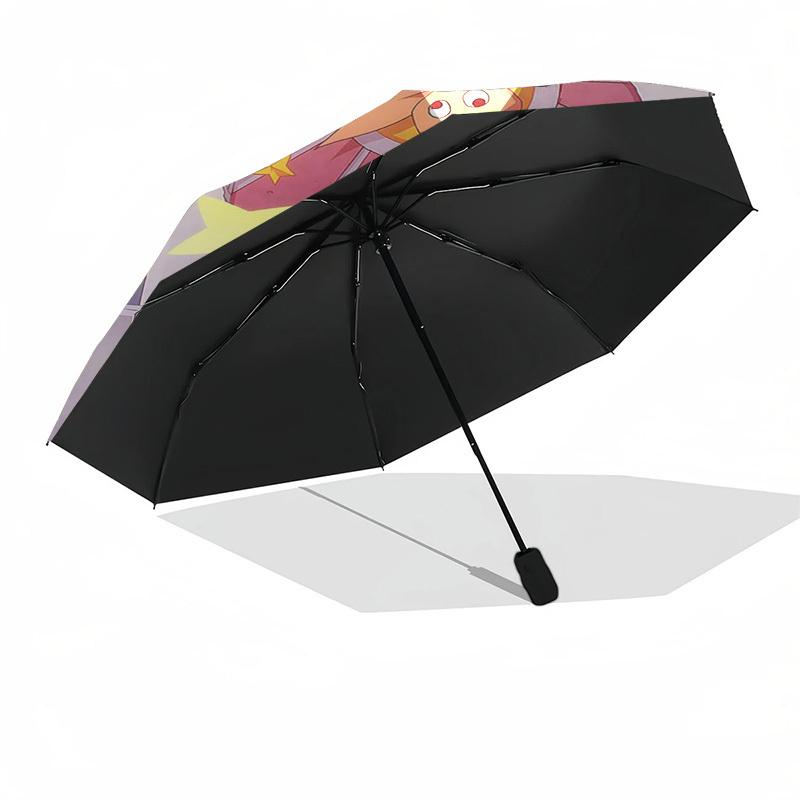 1 Stück Outdoor-Schirm mit niedlichen Anime-Charakteren - Automatisches Öffnen/Schließen, Tragbares 3-fach faltbares Design, 8-Speichen-Eisenrahmen - Perfektes Geschenk für Fans, Tr