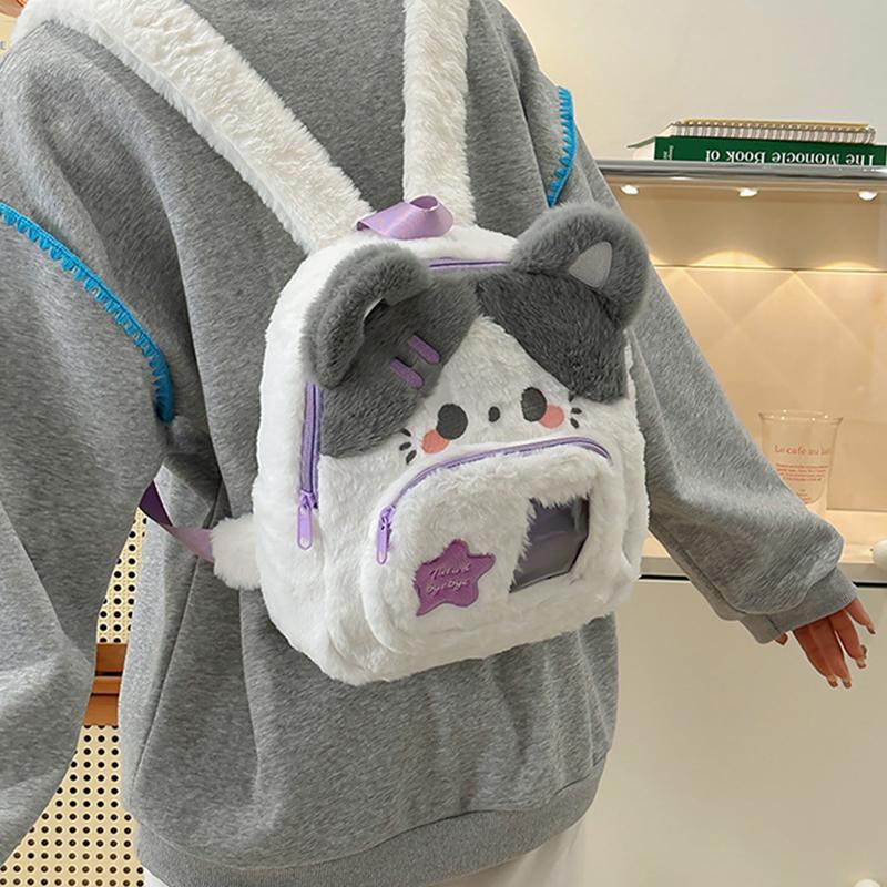 1Pcs Durable Puppy Cat Plush Backpack Dog Cartoon Children Backpack Sweet Kid Schoolbag Girl School Student