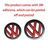 For VW VOLKSWAGEN New 2Pcs Car Front Grill/Rear Emblem Lid Covers Logo Sticker For Volkswagen VW POLO Scirocco GOLF 5 6 7 8 MK5
