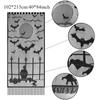 Halloween Tablecloth Bat Spider Web Black Lace Tablecloth Mantel Cloth Family Table Decoration Halloween Party Decoration