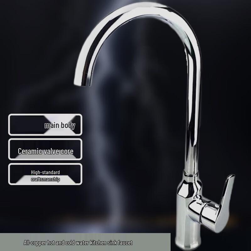 Deyu Gongpin High-Arc Hot & Cold Swivel Faucet