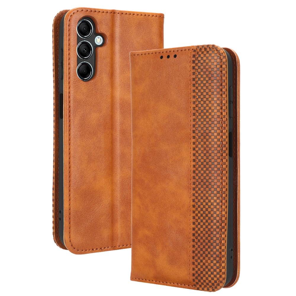 

Для Samsung Galaxy F34 5G/M34 5G Гаманець Ретро PU Шкіряний Чохол Підставка Захисна Кришка для Телефону Brown