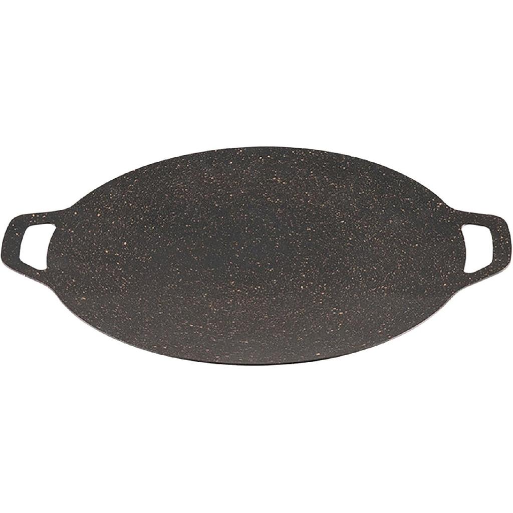 Thin Korean Grill Pan, 9.4 Inch Iron with Non-stick Coating Baking Tray on Heating Stove for Home, Party Travel and Outdoor (9 inch)