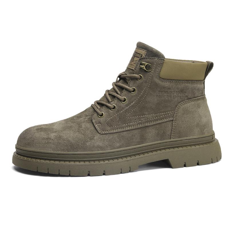 2025 Autumn New Men's Shoes European and American Style High-top Martin Shoes Fashion Trendy Casual Shoes Comfortable Tooling Shoes